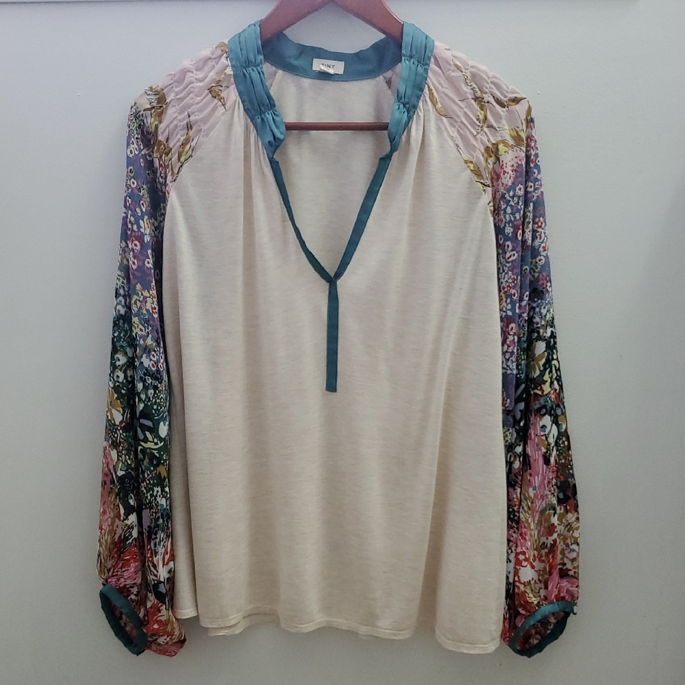 Anthropologie - Tiny Eleanor Balloon Sleeve Top Size XL Floral Print - Picture 2 of 13